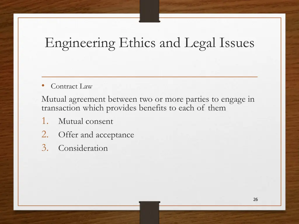 engineering ethics and legal issues