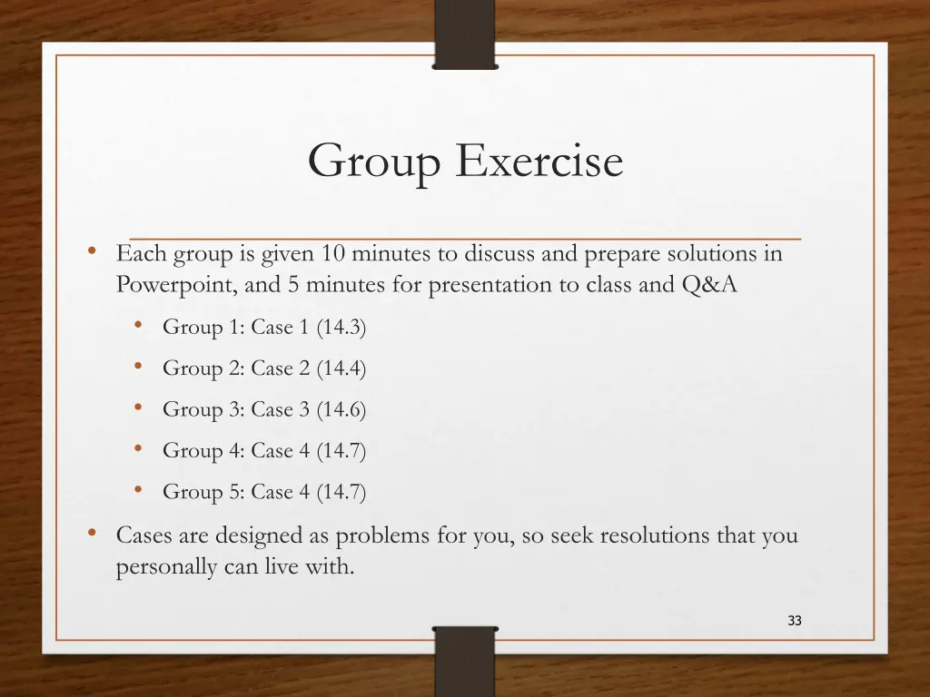 group exercise