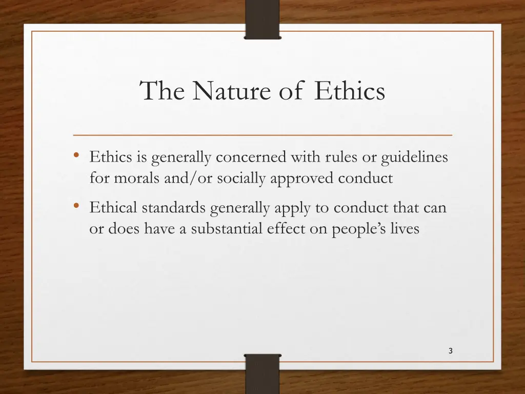 the nature of ethics