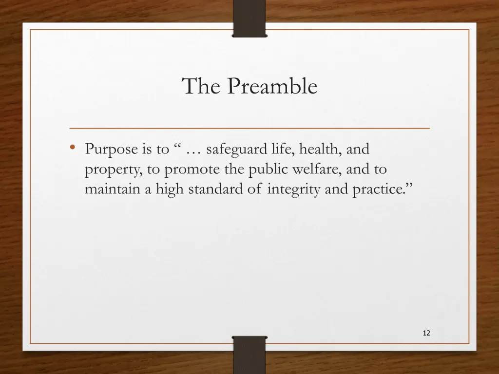 the preamble