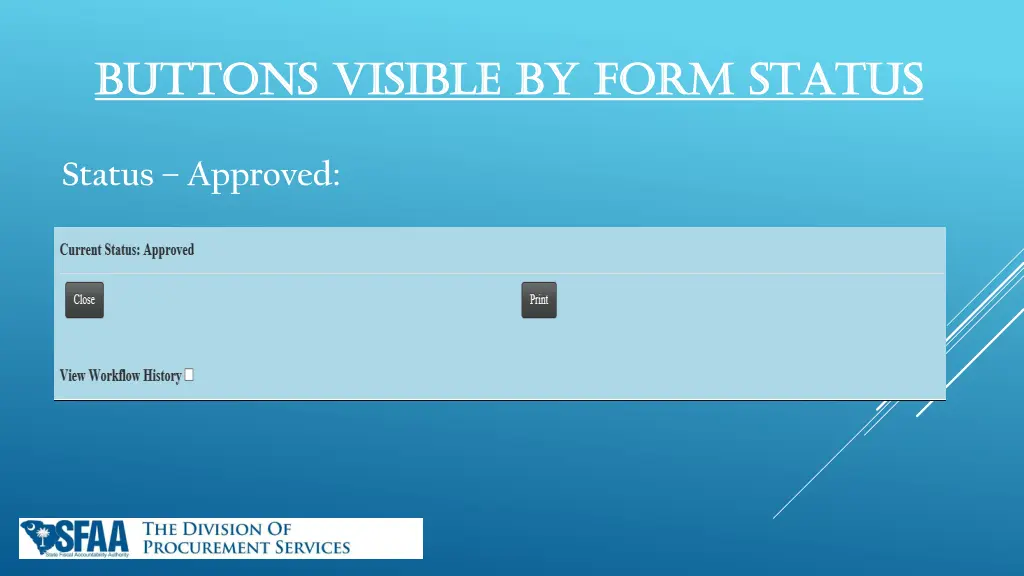 buttons visible by form status buttons visible 2