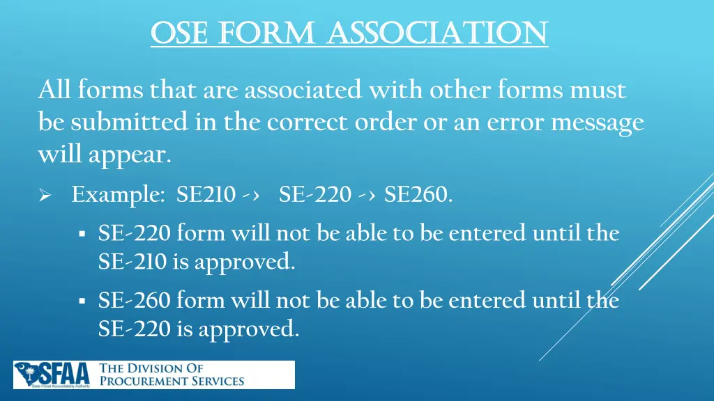 ose form association ose form association