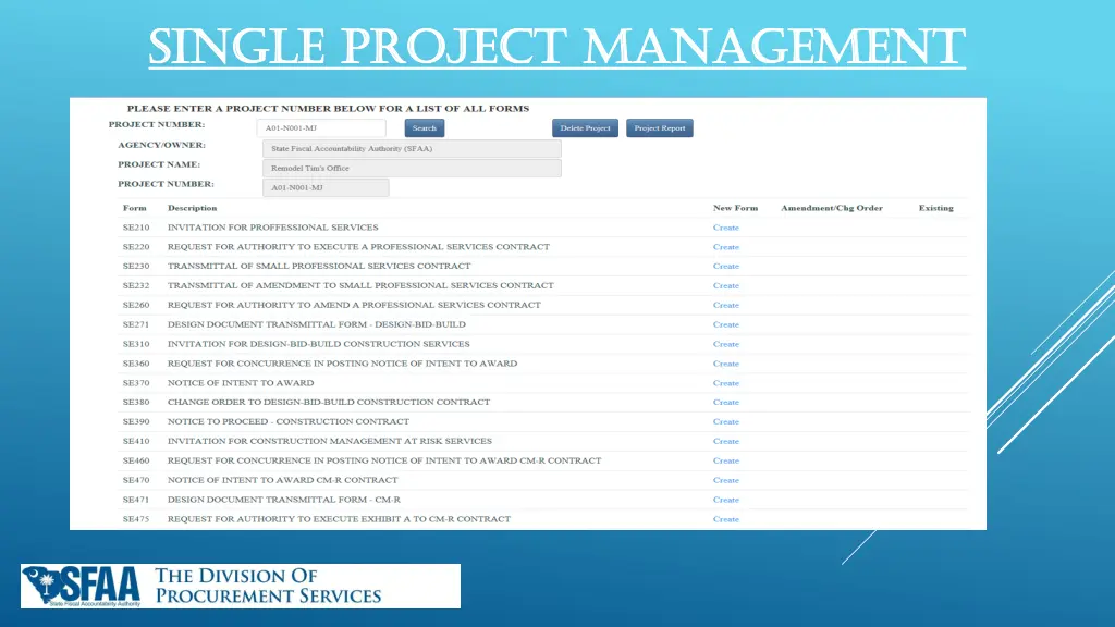 single project management single project