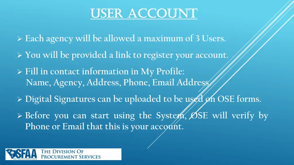 user account user account