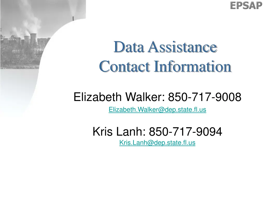 data assistance contact information