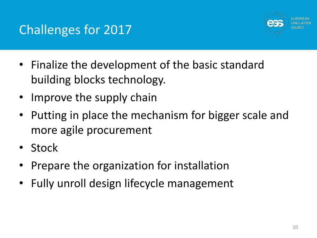 challenges for 2017