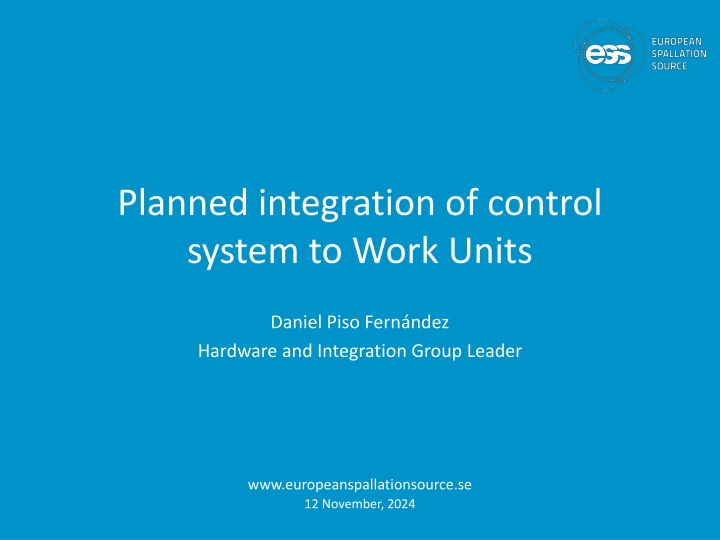 planned integration of control system to work