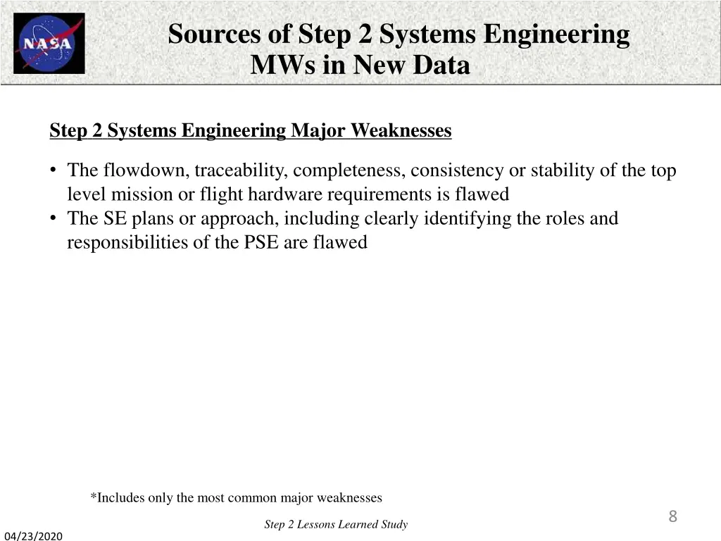 sources of step 2 systems engineering