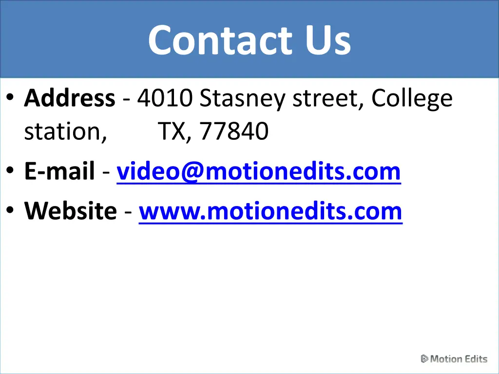 contact us