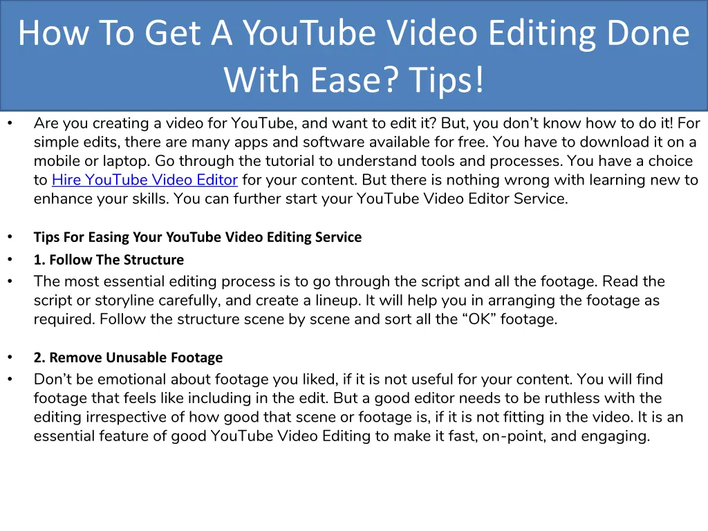 how to get a youtube video editing done with ease 1