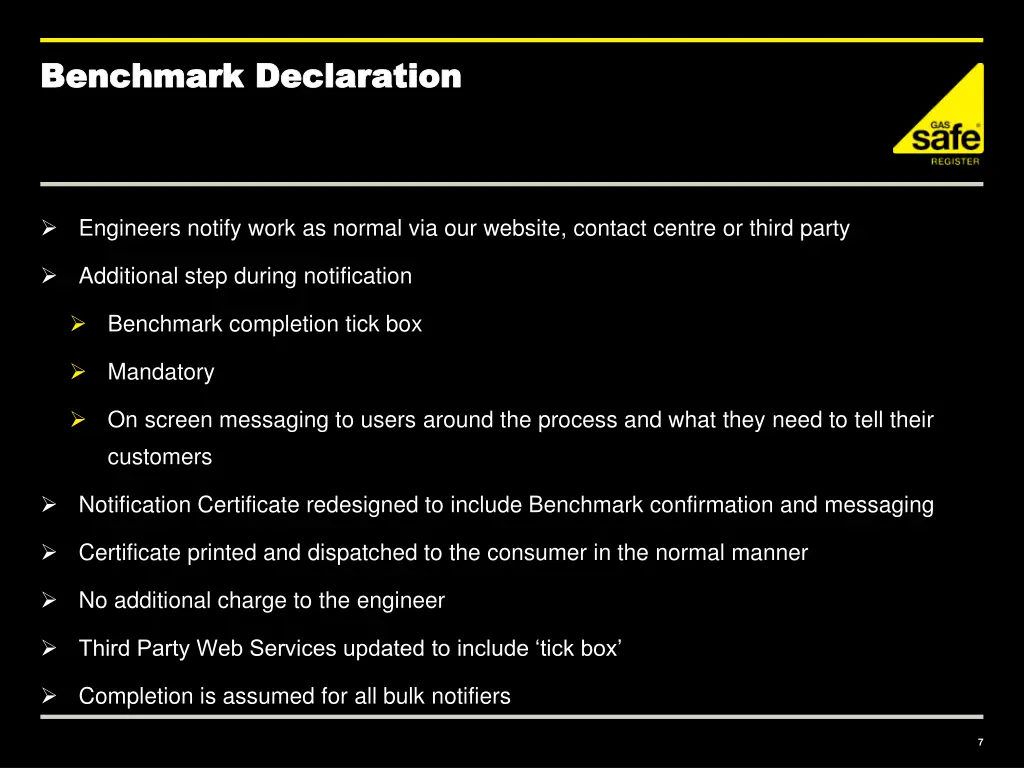 benchmark declaration benchmark declaration