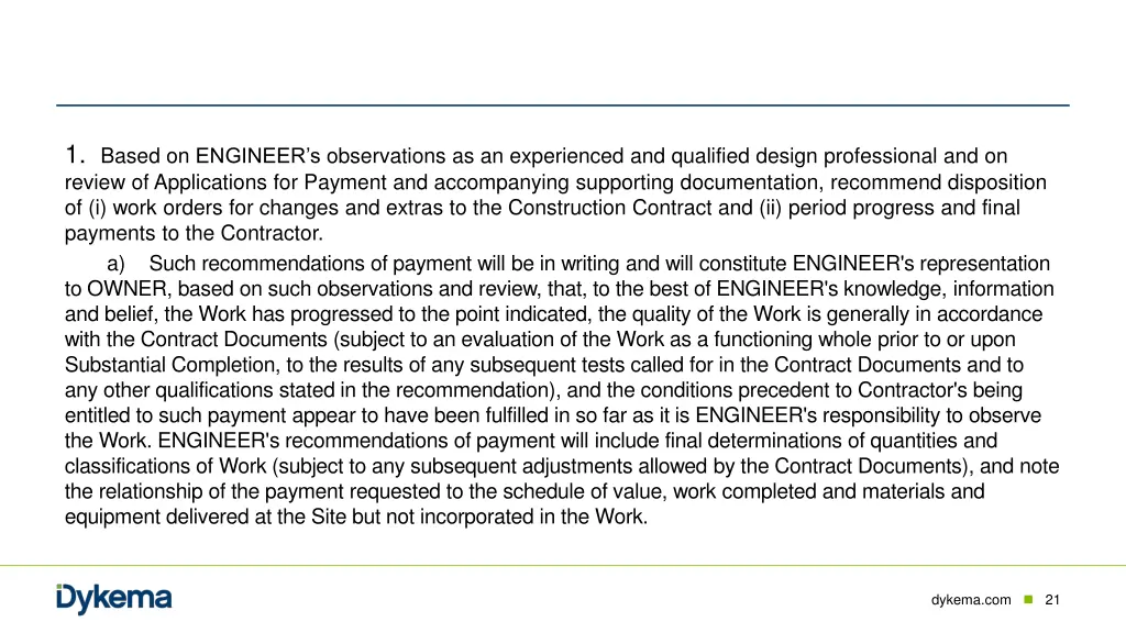 1 based on engineer s observations