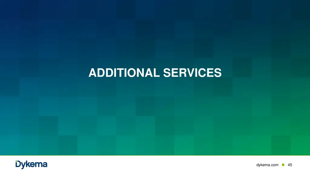 additional services