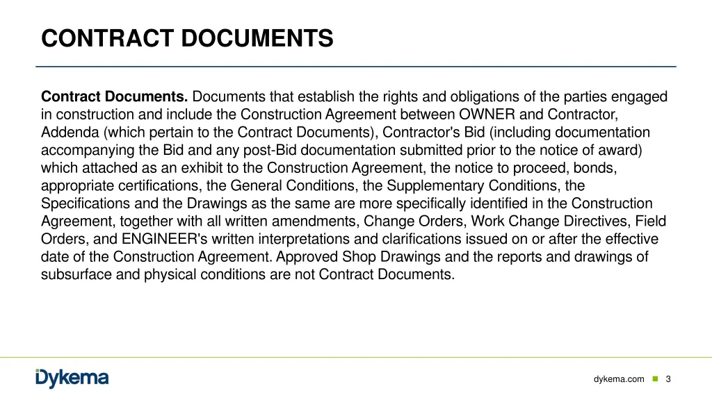 contract documents