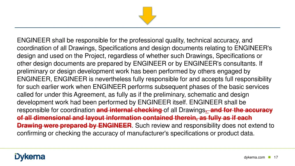 engineer shall be responsible 1