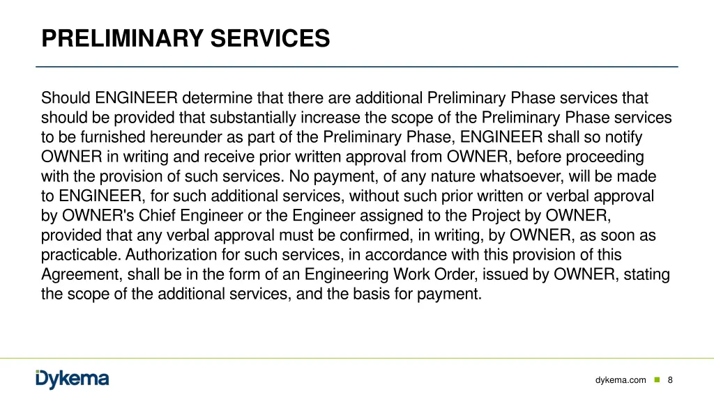 preliminary services 1