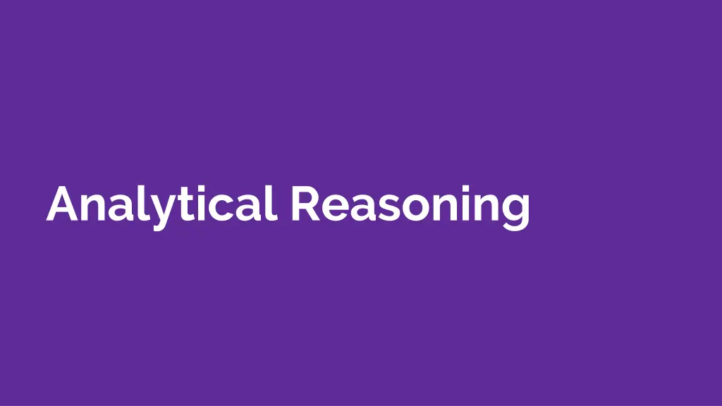 analytical reasoning