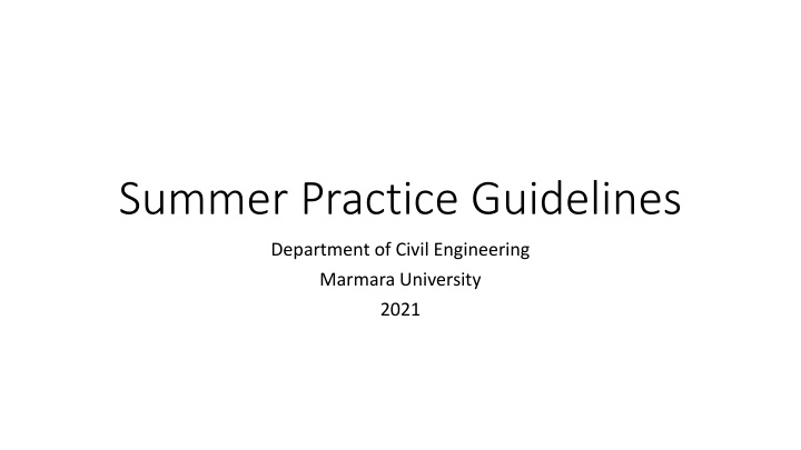 summer practice guidelines