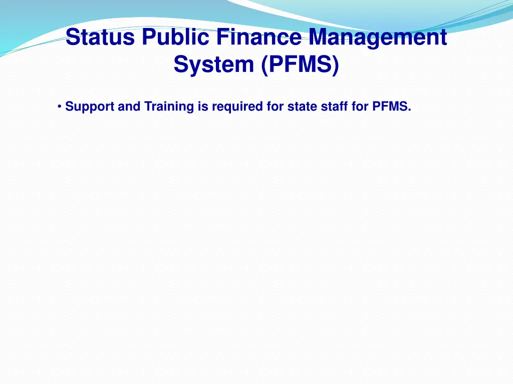 status public finance management system pfms