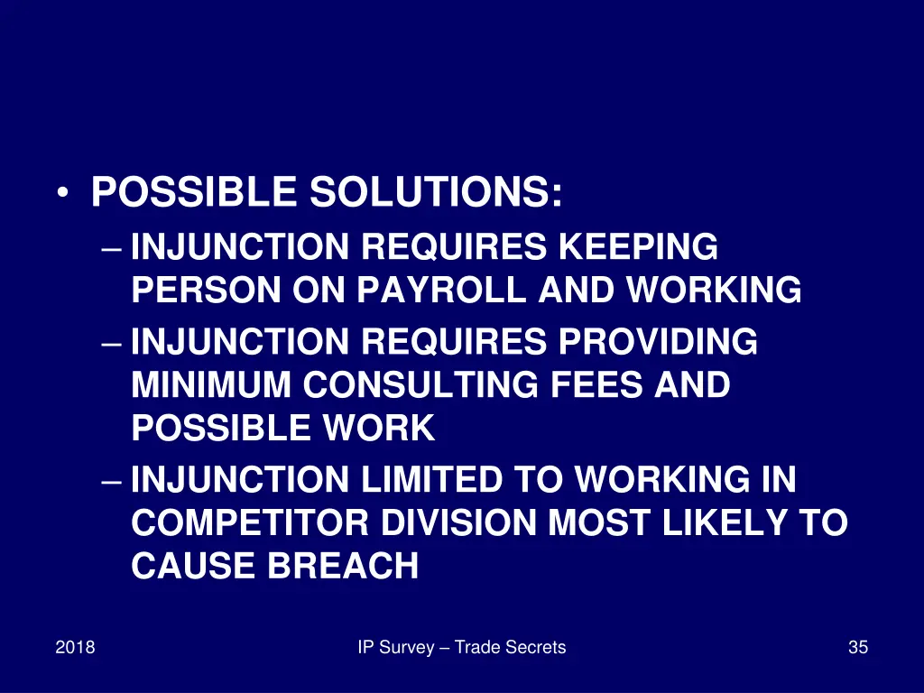 possible solutions injunction requires keeping