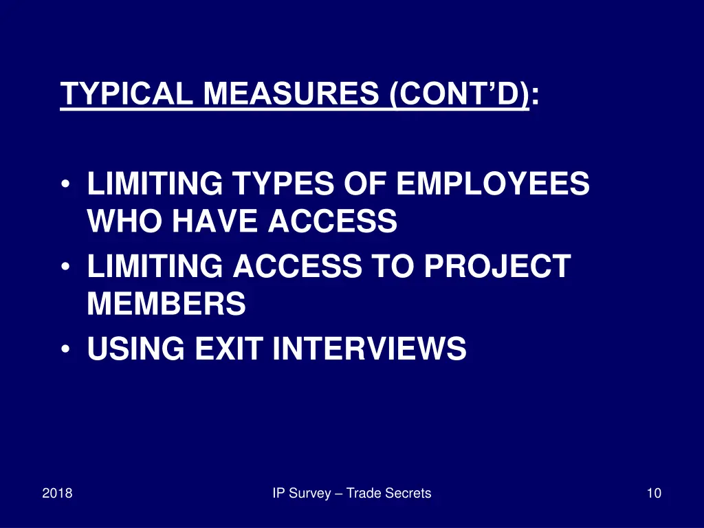 typical measures cont d