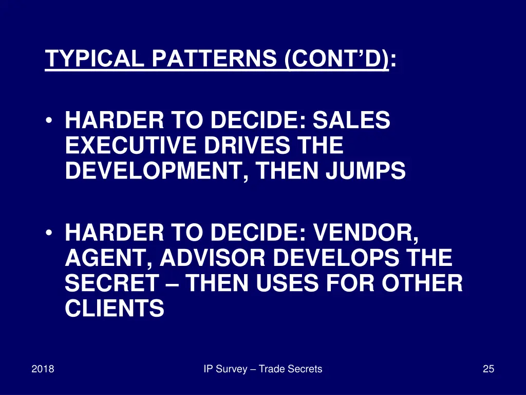 typical patterns cont d