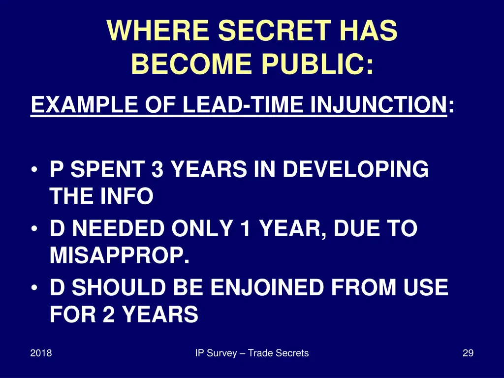 where secret has become public example of lead