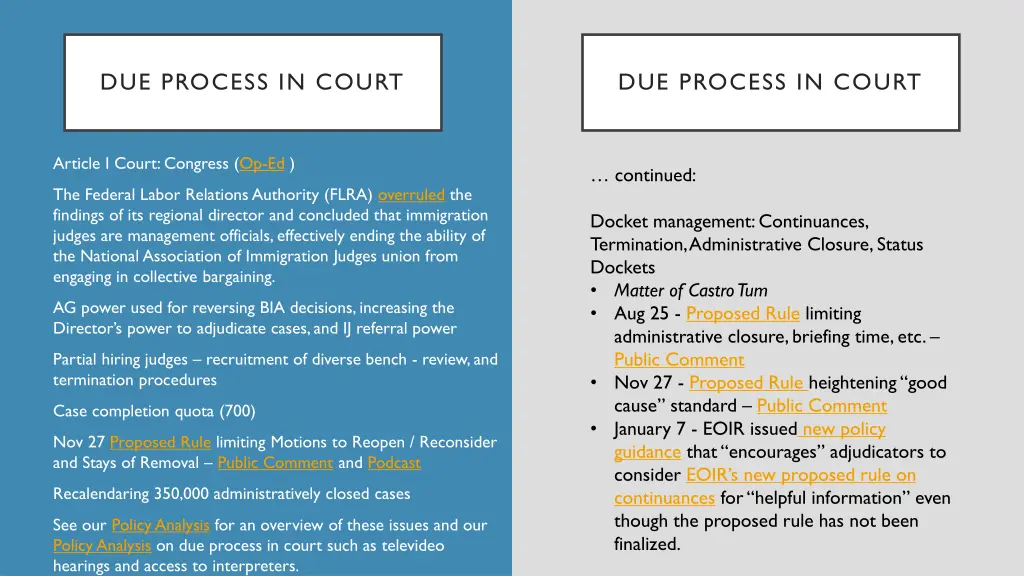 due process in court