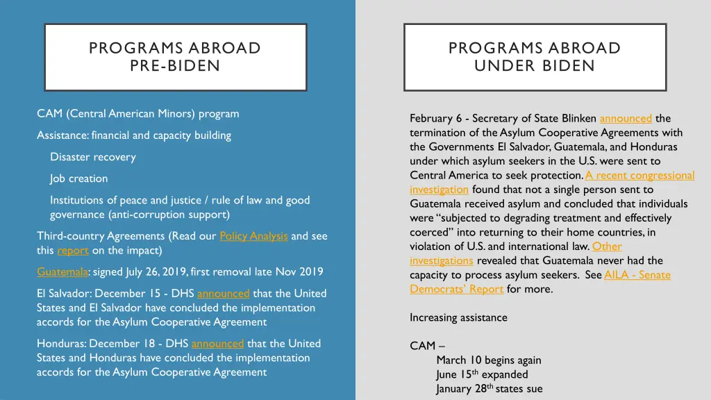 programs abroad pre biden