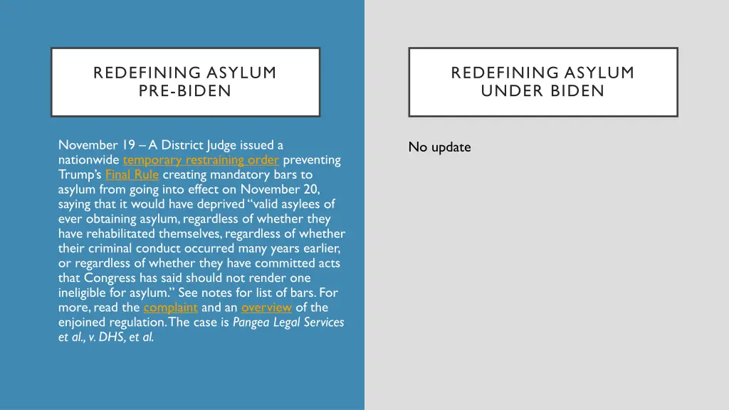 redefining asylum pre biden