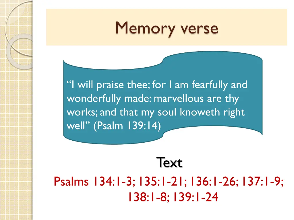 memory verse