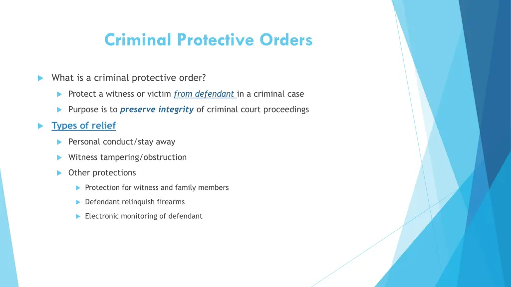 criminal protective orders