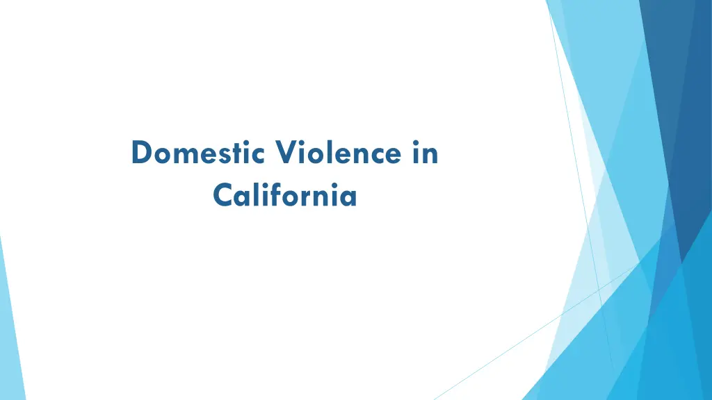 domestic violence in california