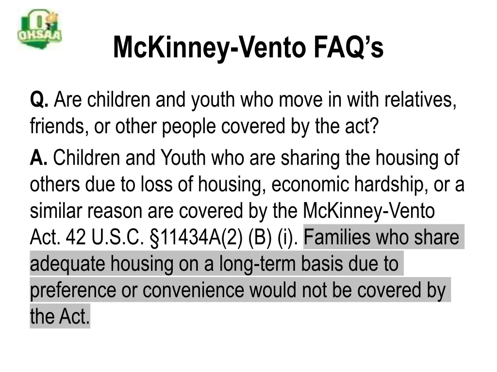 mckinney vento faq s