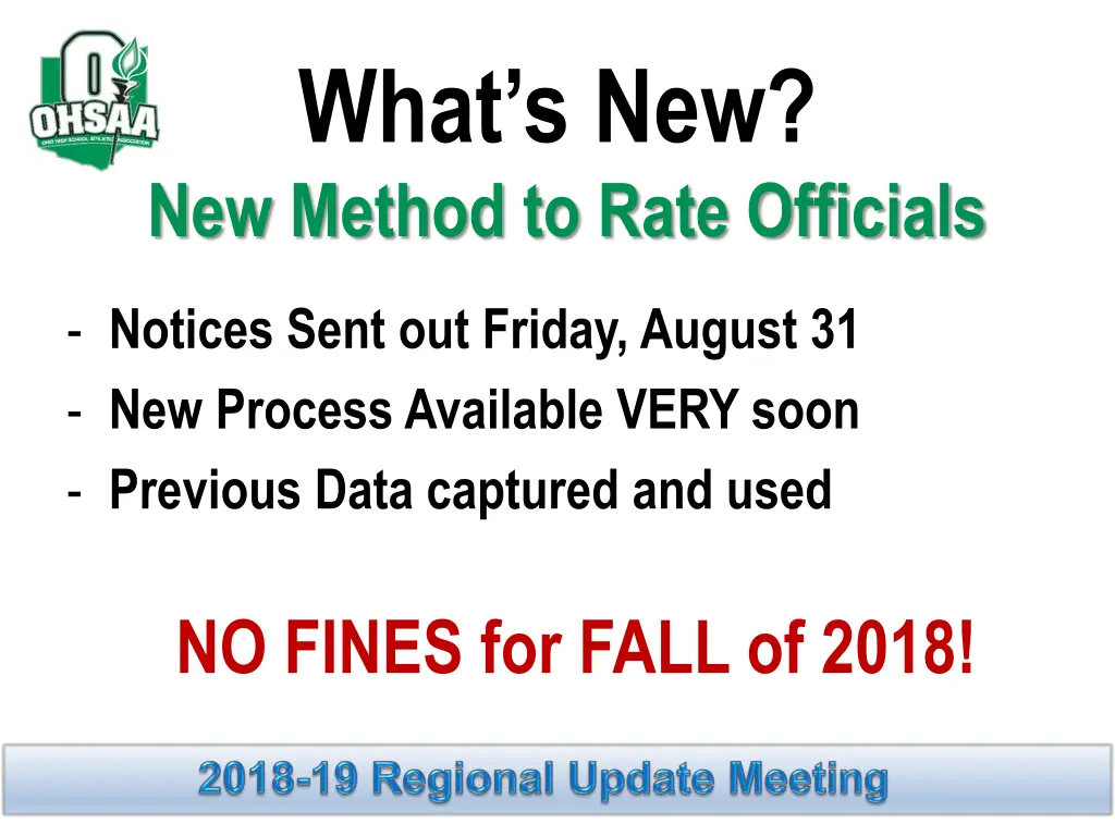 what s new new method to rate officials