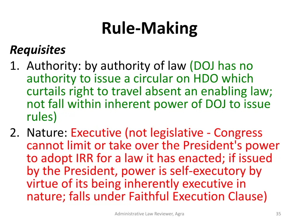 rule making 2