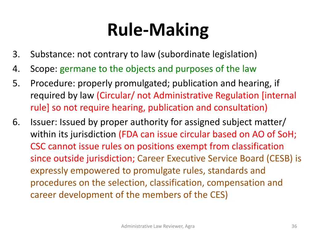 rule making 3