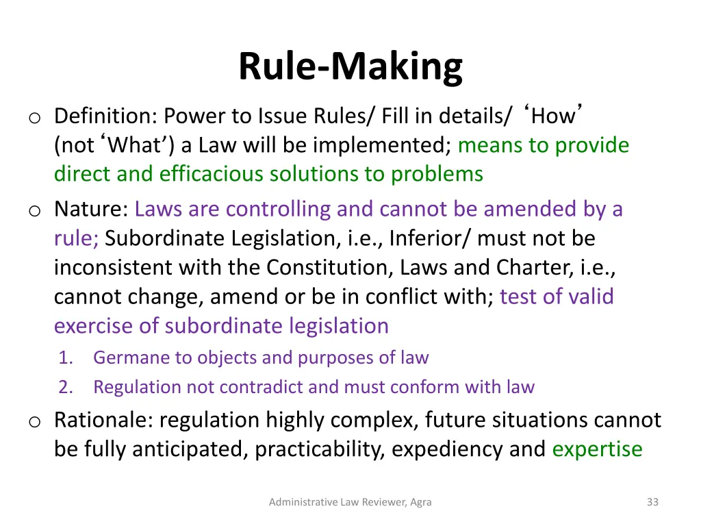 rule making