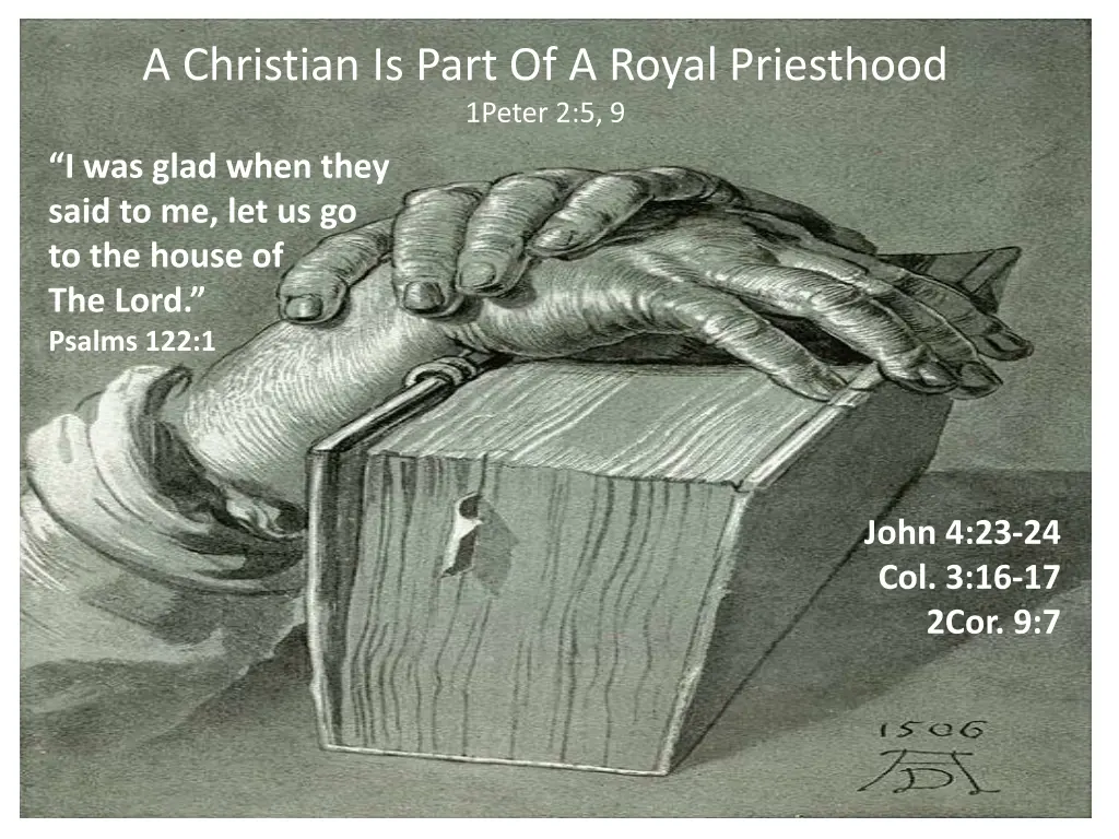 a christian is part of a royal priesthood 1peter