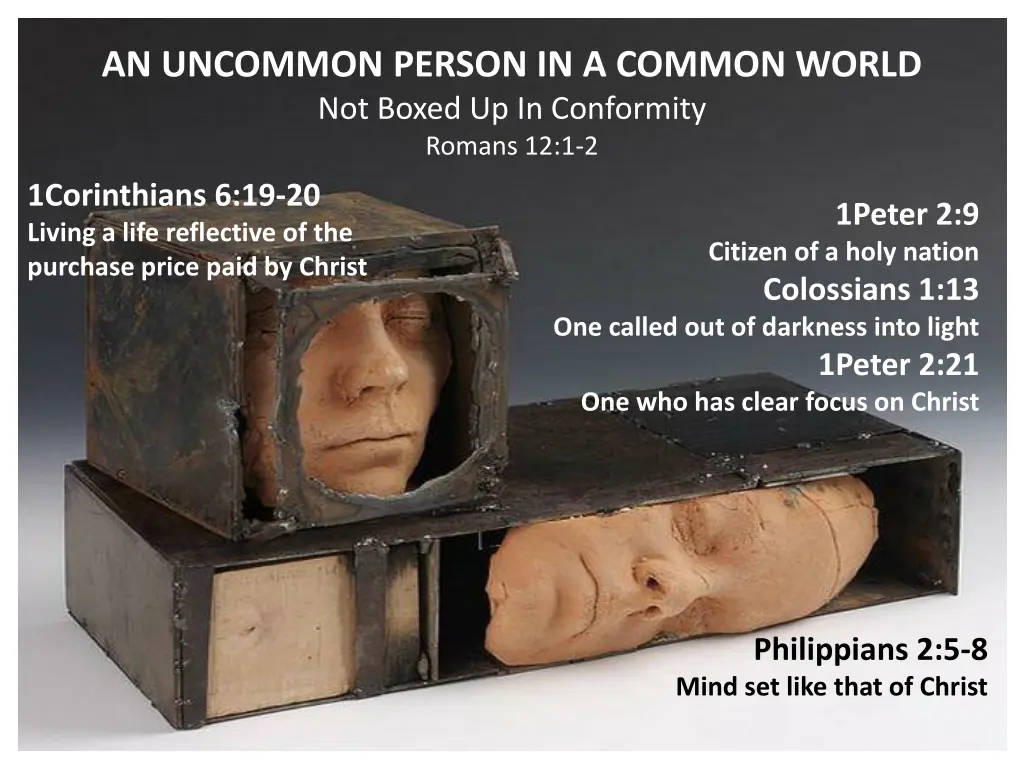 an uncommon person in a common world not boxed