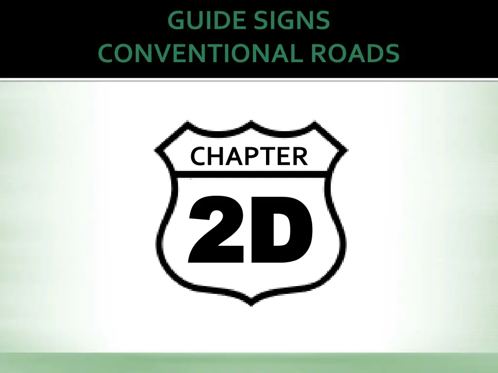 guide signs conventional roads