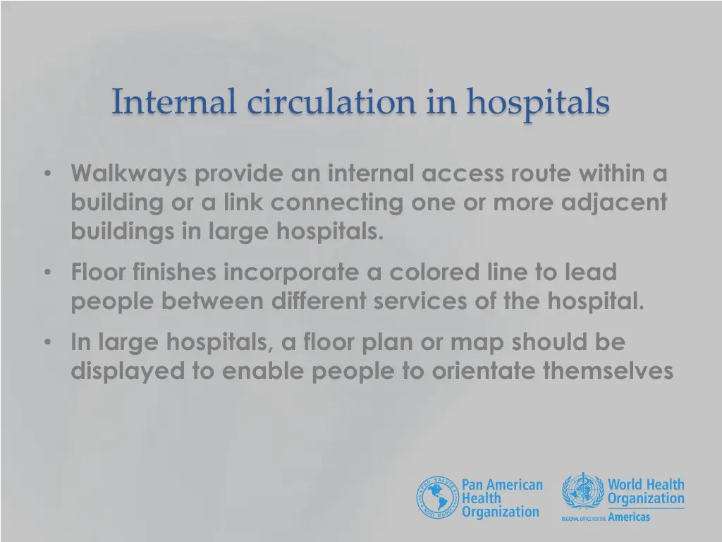 internal circulation in hospitals