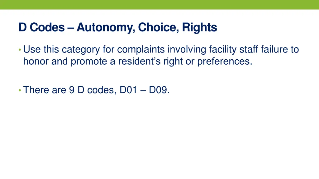 d codes autonomy choice rights 1