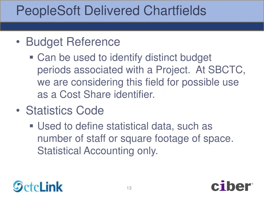 peoplesoft delivered chartfields 7