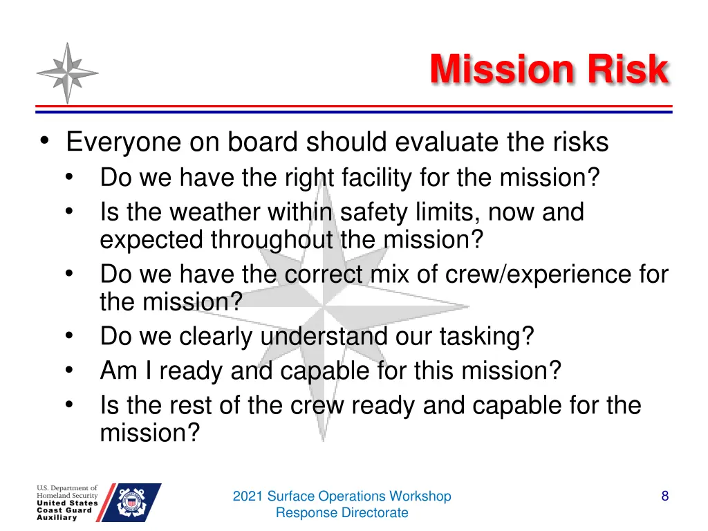 mission risk