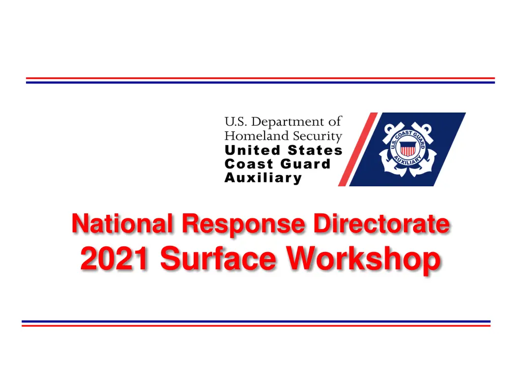 national response directorate 2021 surface