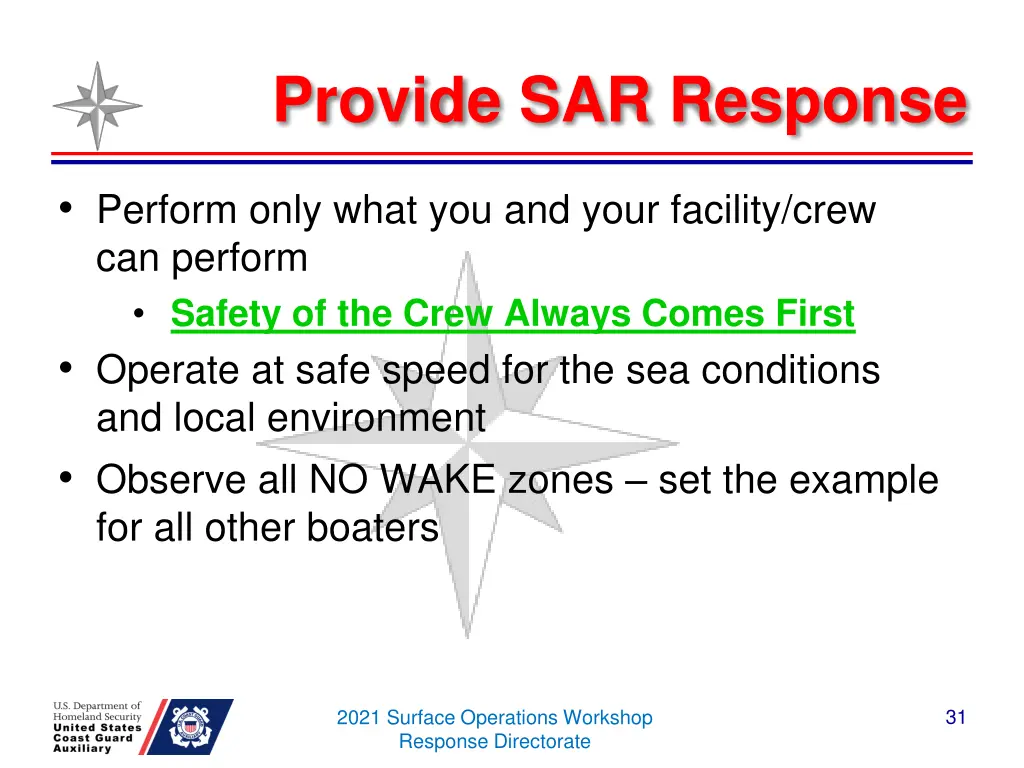 provide sar response