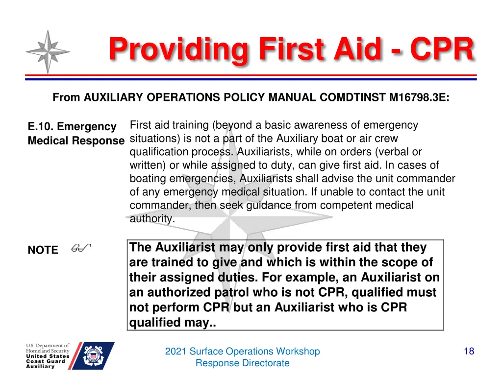 providing first aid cpr