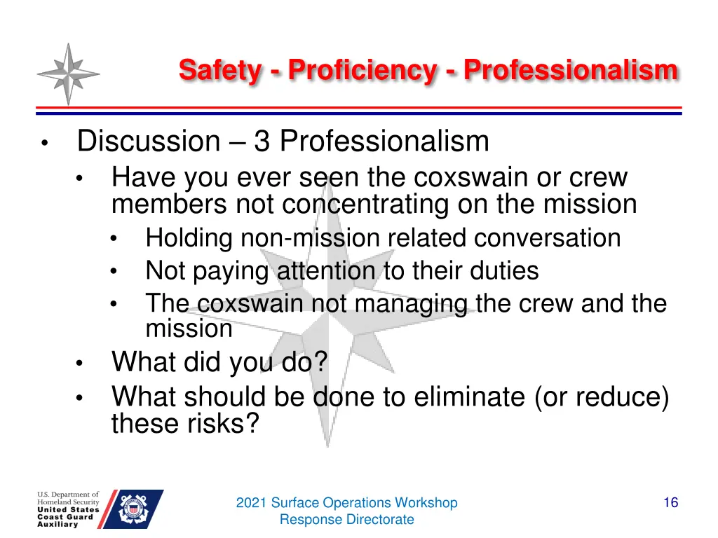 safety proficiency professionalism 2