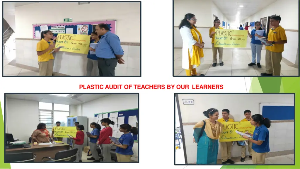 plastic audit of teachers by our learners